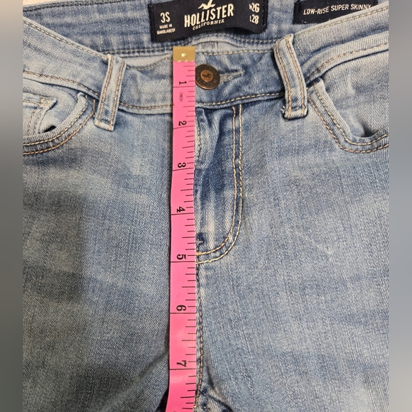 Hollister Womens Blue Jeans Suprr Skinny Low Rise Size 3S W26 L28 - Picture 10 of 16